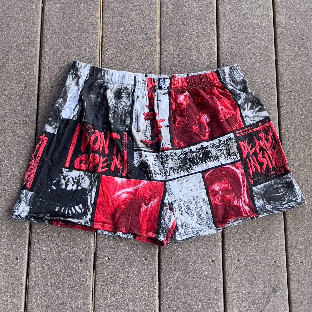 Vintage The Walking Dead Zombie Walkers Horror Boxer Shorts - Men's Large